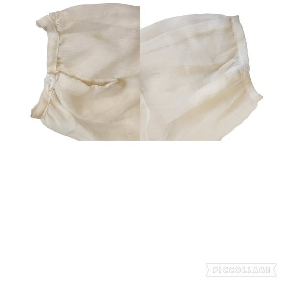 Mario Rerio Off-white Sheer Tunic Top Size Small - Picture 7 of 12